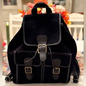 Vintage Coach Bag Berkeley Backpack #0517 Reverse Suede Black Rare Travel Bag